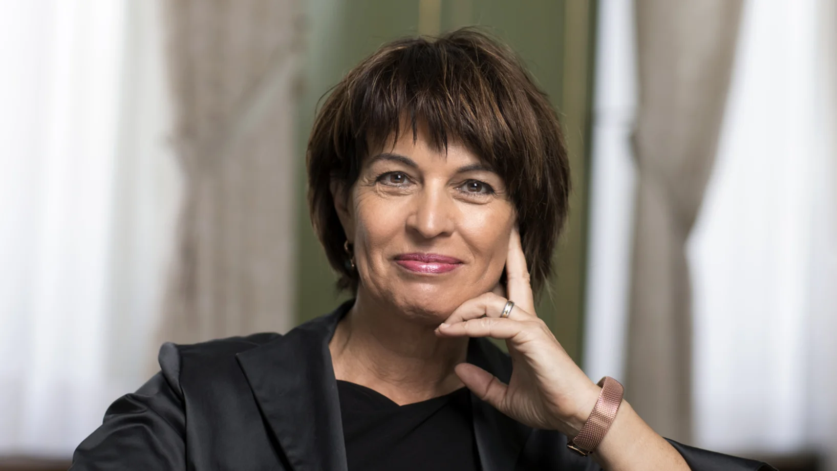 Kampf für das Rahmenabkommen. Doris Leuthard führt das Komitee „progresuisse“ an. (Foto: Keystone/Alexandra Wey) 