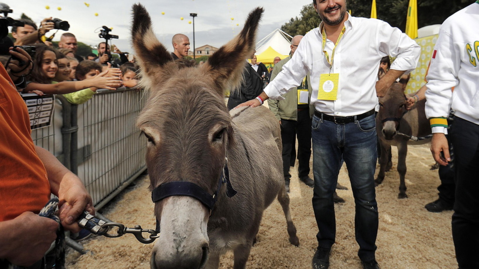 Matteo Salvini an einer Landwirtschaftsmesse in Rom (Foto: Keystone/EPA/Riccardo Antimiani)