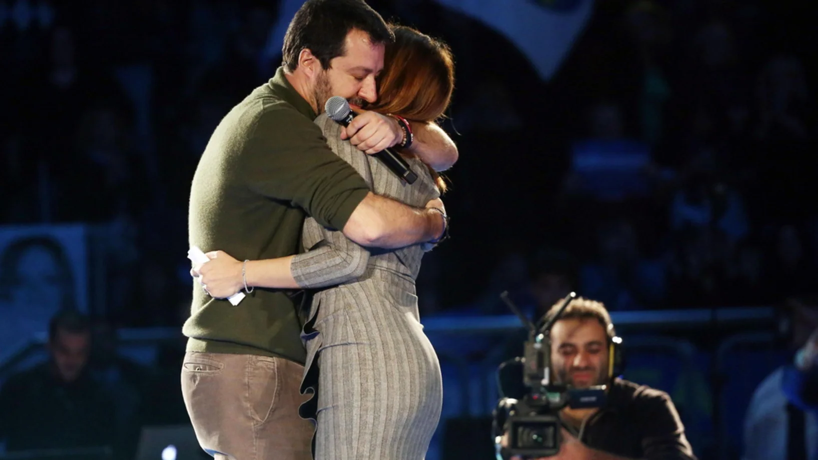 Matteo Salvini mit der Lega-Kandidatin Lucia Borgonzoni (Foto: Keystone/EPA/Giorgio Benvenuti)