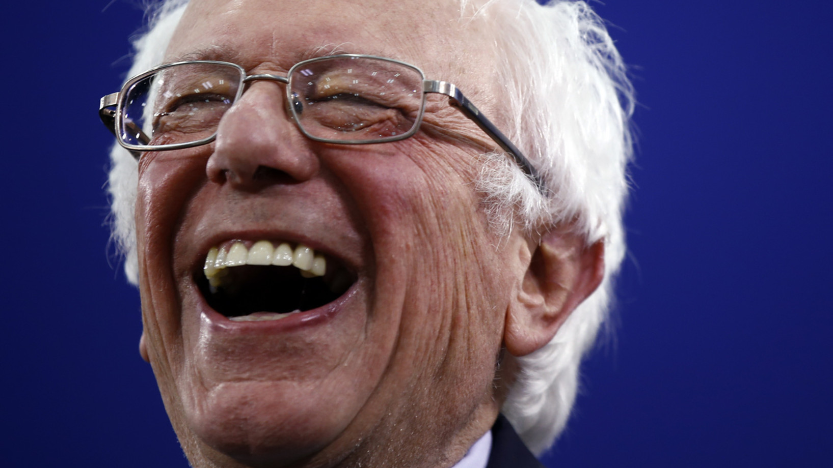 Bernie Sanders am Mittwochmorgen (Schweizer Zeit) in Manchester (New Hampshire). (Foto: Keystone/AP/Matt Rourke)