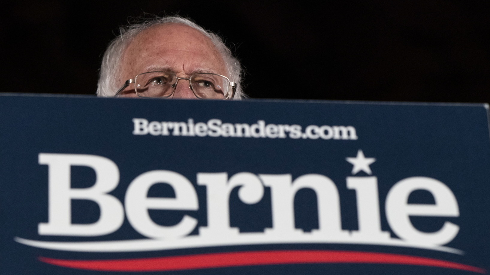 Bernie Sanders am Freitag in Las Vegas (Foto: Keystone/EPA/Christian Monterrosa) 