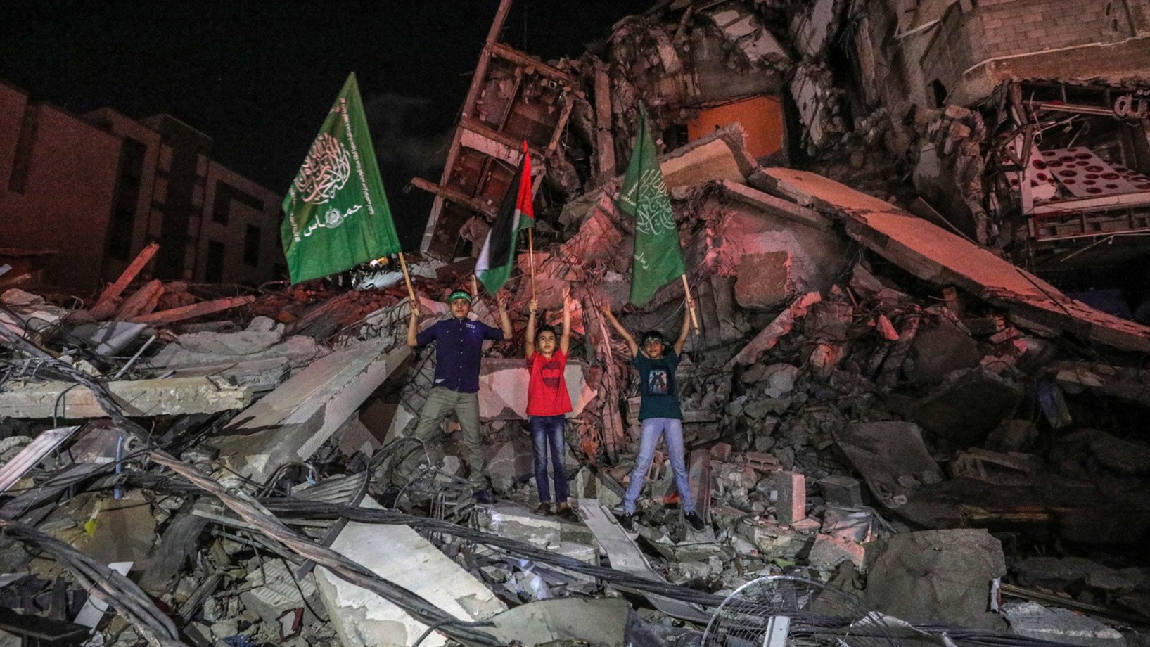 Gaza: Freude über den Waffenstillstand (Foto: Keystone/EPA/Haitham Imad) 