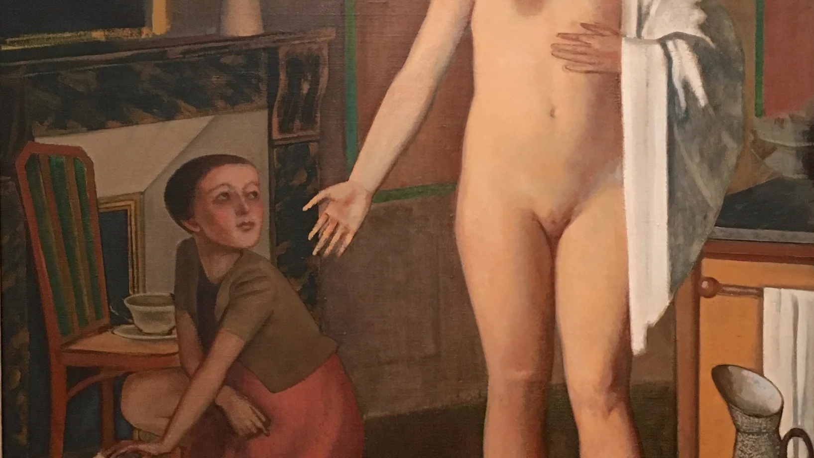 Balthus: La Chambre. 1947/48 Öl auf Leinwand, 190 auf 160 cm. Hirshhorn Museum Washington.
