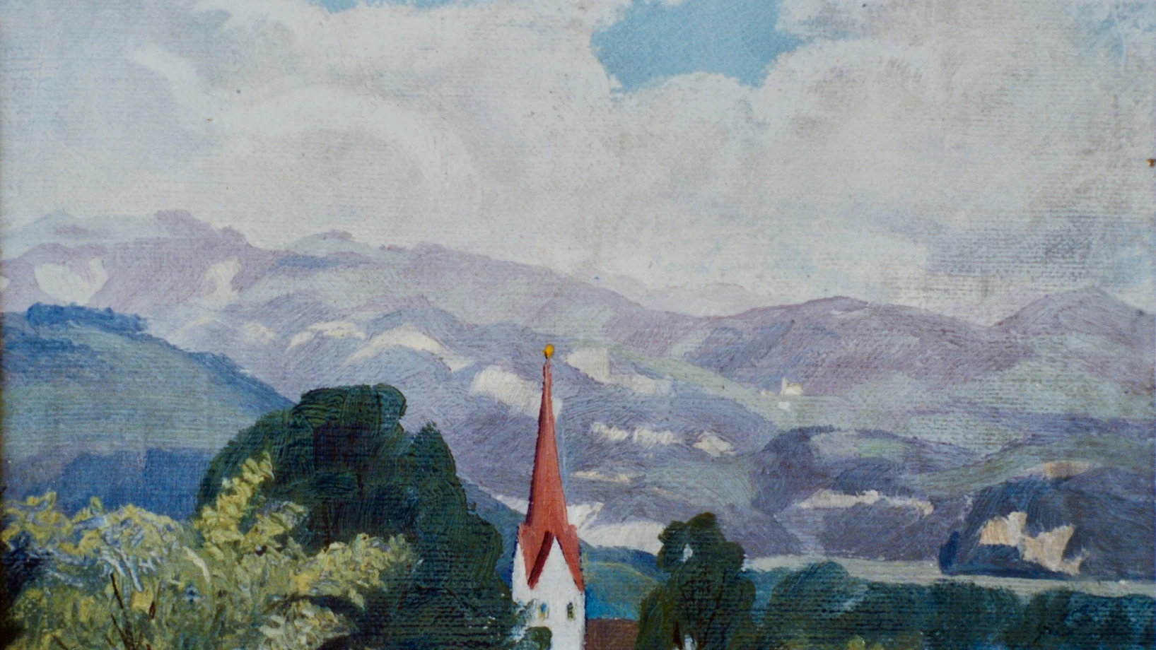 Hedwig Scherrer (1878-1940): Kirche von Montlingen (Foto D. Imboden)