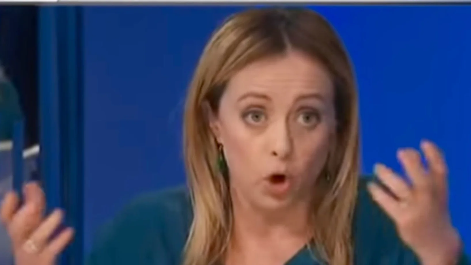 Giorgia Meloni, Vorsitzende der postfaschistischen „Fratelli d'Italia“ 
