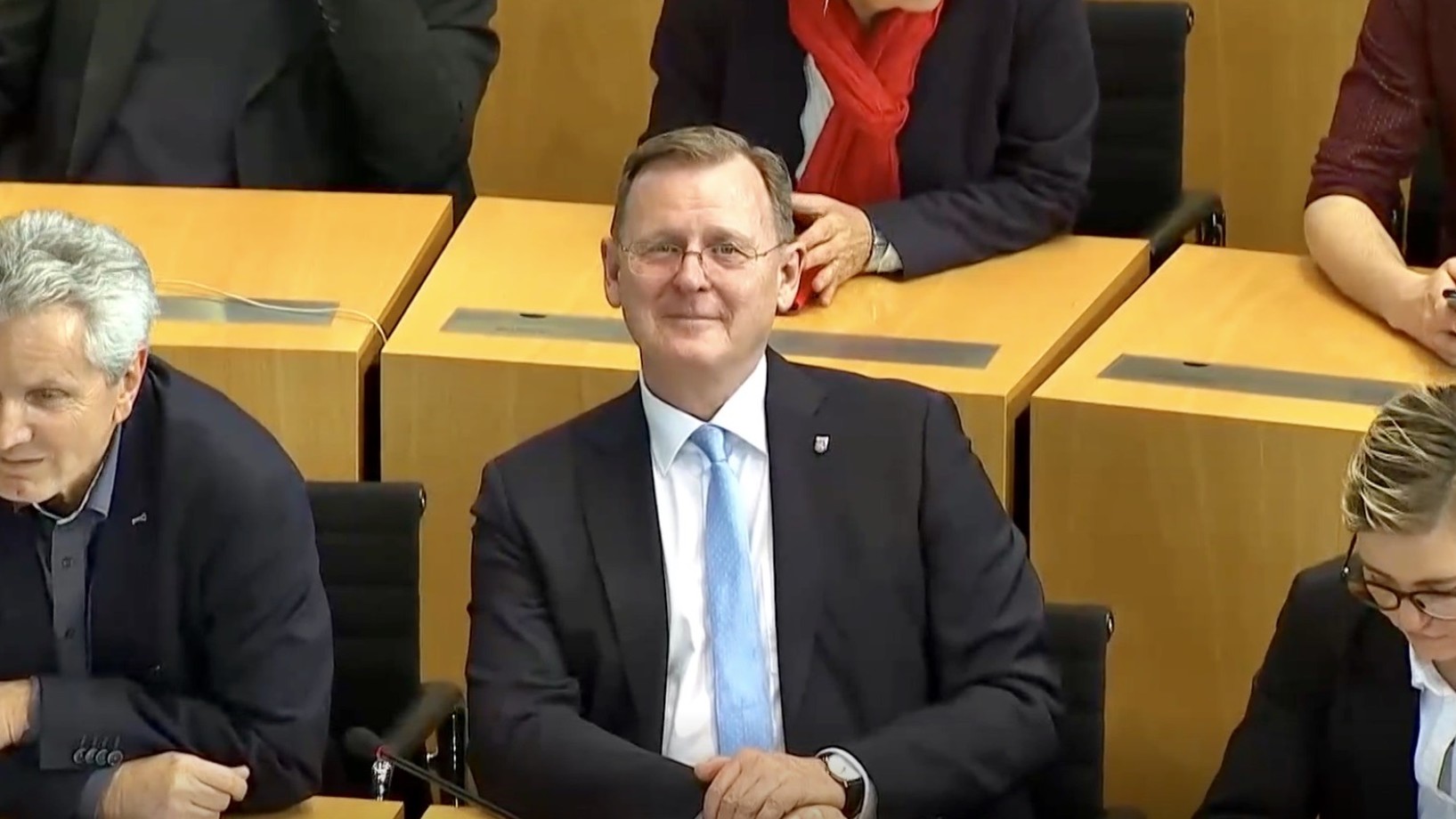 Ramelow am Mittwochnachmittag im Erfurter Landtag (Foto: aus der Live-Übertragung)