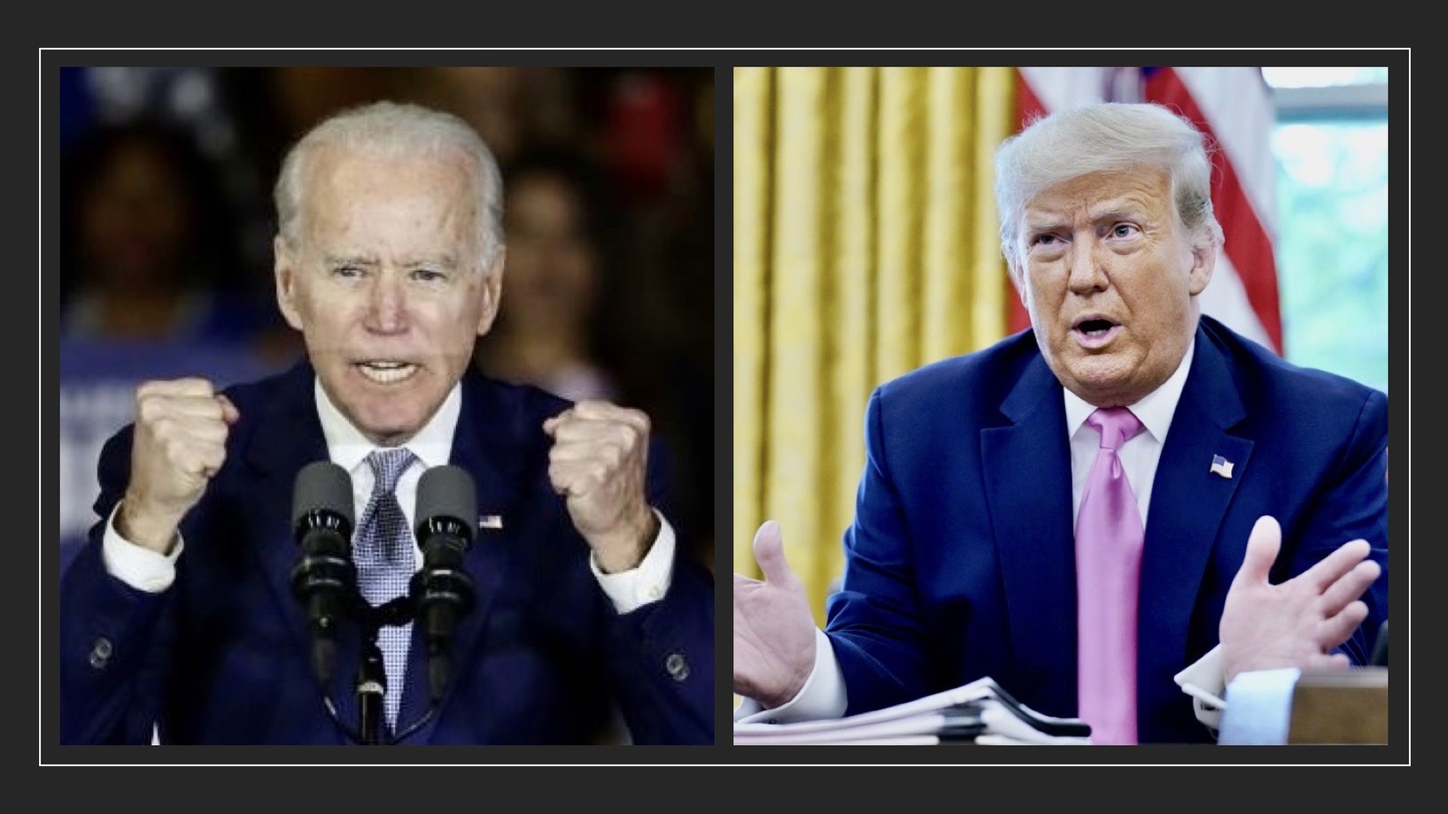 Biden vs. Trump (Fotos: J21/Keystone/AP/Chris Carlson/Evan Vucci)