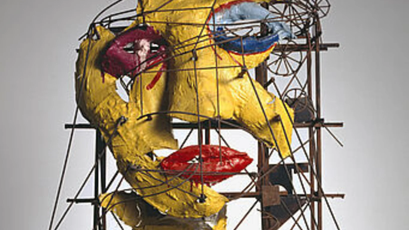 Jean Tinguely (1925–1991), Niki de Saint Phalle (1930–2002) Le Cyclop –La Tête, 1970 Eisendraht und -blech, Gipsgaze, Farbe, 82 x 77 x 47 cm Museum Tinguely, Basel. Ein Kulturengagement von Roche. Donation Niki de Saint Phalle © Niki Charitable Art Foundation / 2021, ProLitteris, ZürichFoto: Christian Baur
