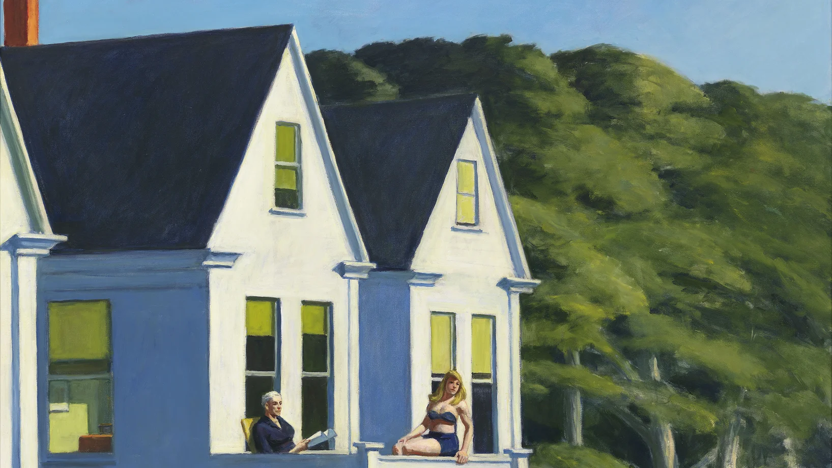 Edward Hopper: Second Story Sunlight. Öl auf Leinwand.102 x 127 cm. 1960. Whitney Museum of American Art, New York.