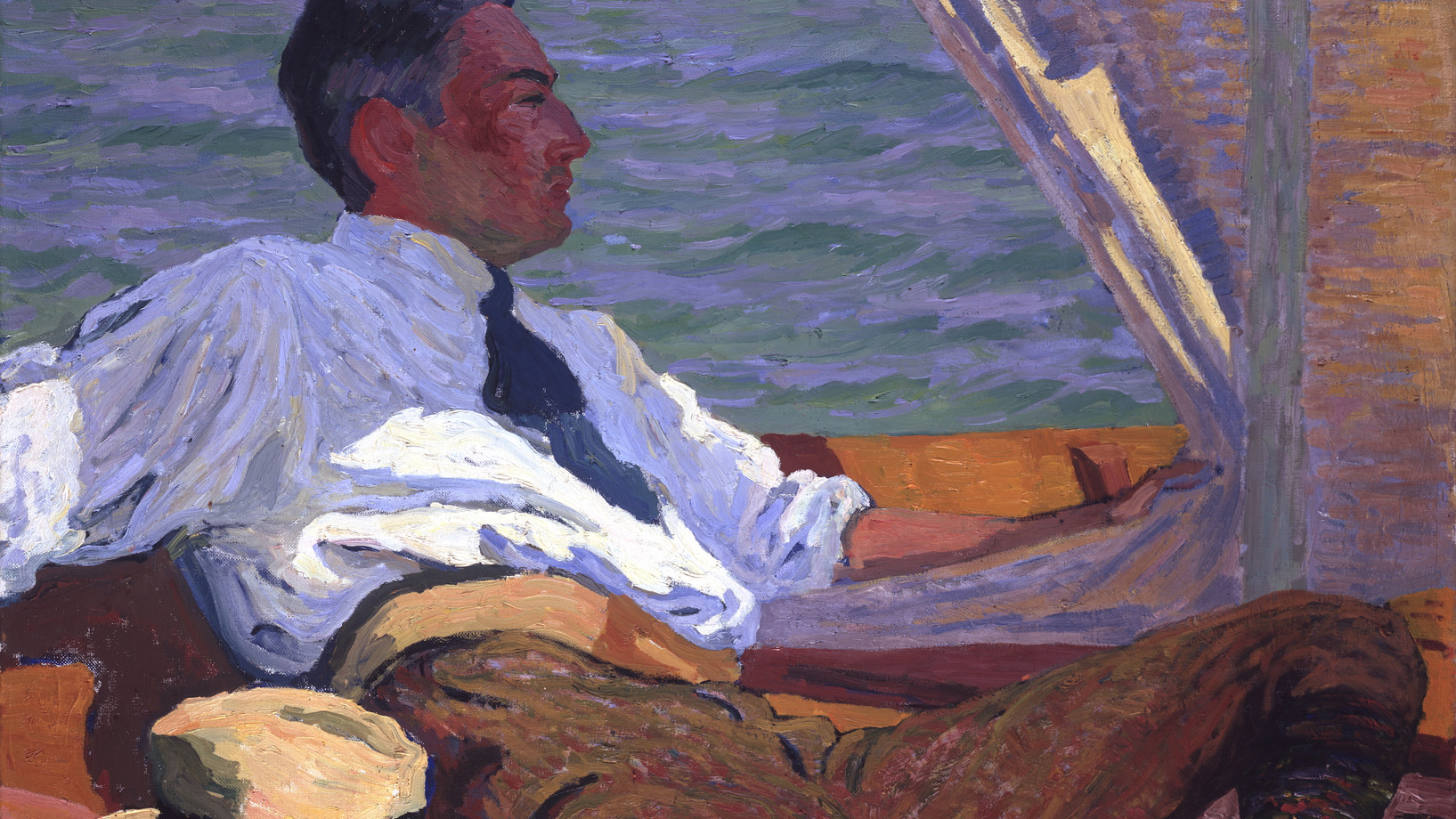 Giovanni Giacometti (1868–1933): Bildnis E. Richard Bühler im Segelboot, 1911, Privatbesitz, Zürich
Giacometti gehörte zu den ersten Künstlern, deren Werke Bühler sammelte. Mit ihm war er auch freundschaftlich verbunden.