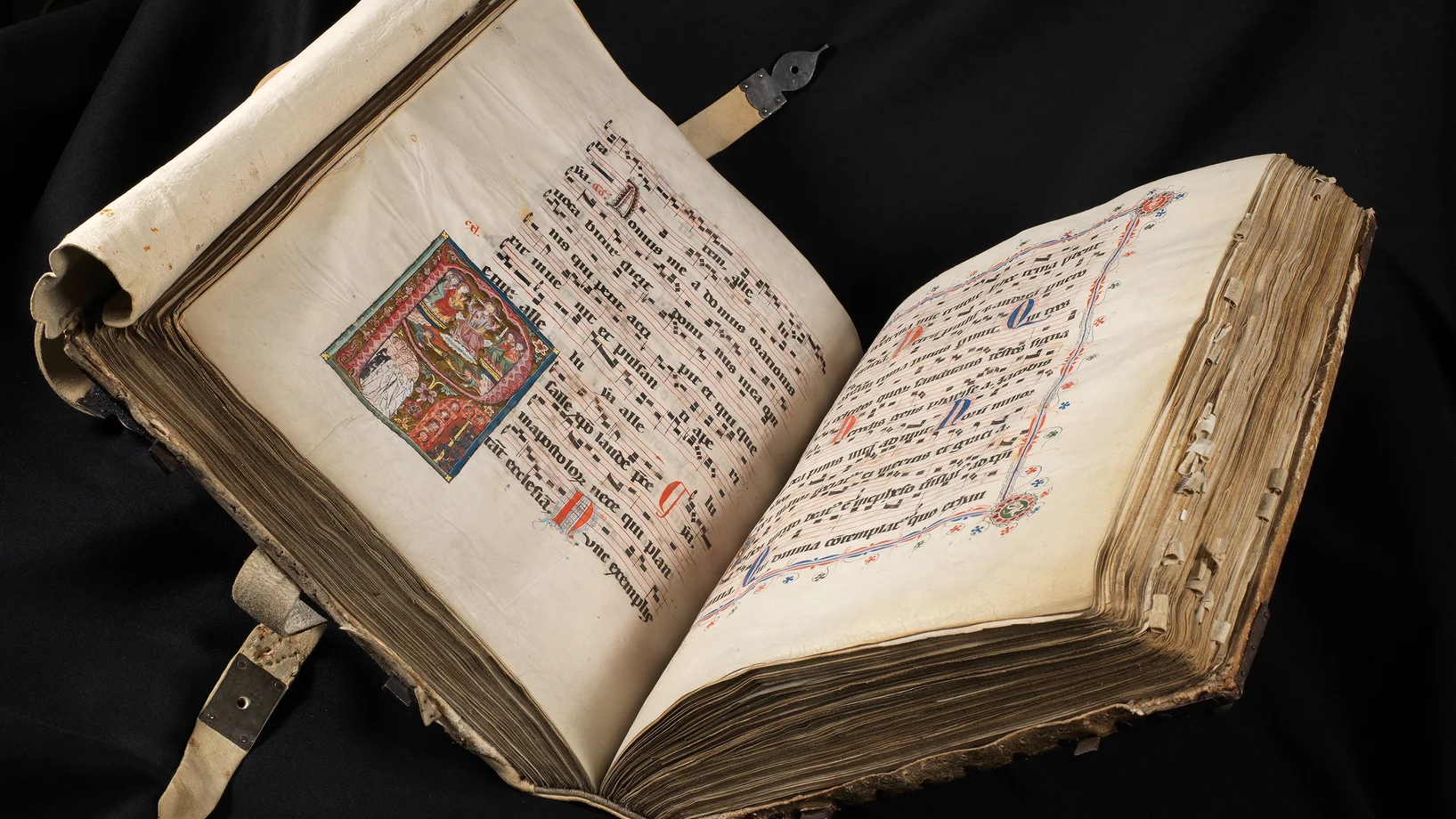 Graduale des Dominikanerinnenklosters St. Katharinental, um 1312. Handschrift auf Pergament. Gemeinsames Eigentum der Gottfried Keller-Stiftung mit dem Schweizerischen Nationalmuseum und dem Kanton Thurgau.