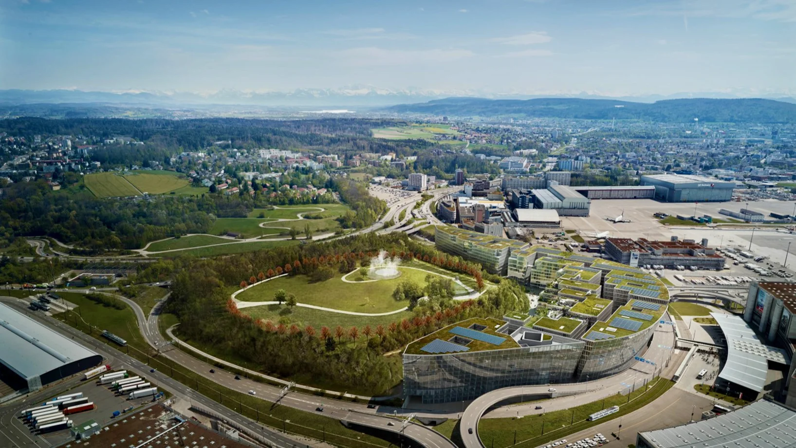 „The Circle“, Luftbild – ©Flughafen Zürich AG