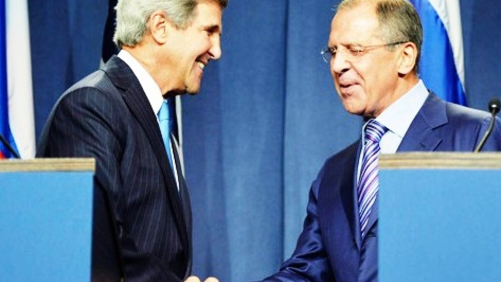 "We have a deal": Die Aussenminister Kerry und Lawrow am Samstag, 14. September 2013, in Genf 