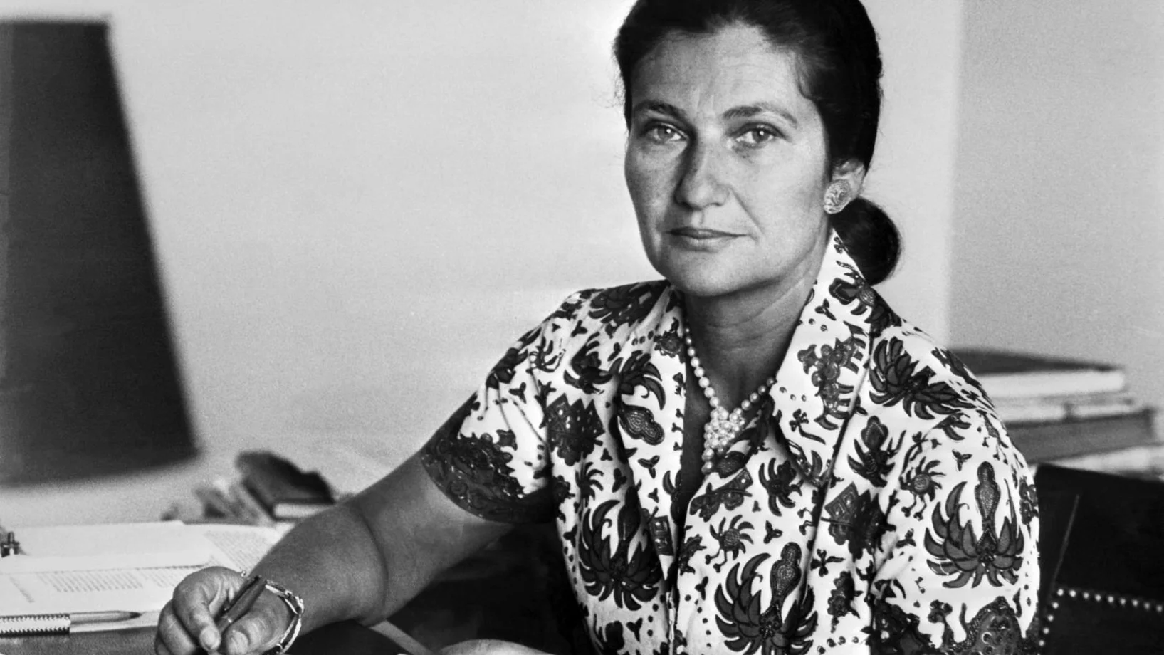 Simone Veil in den Siebzigerjahren als Gesundheitsministerin. 