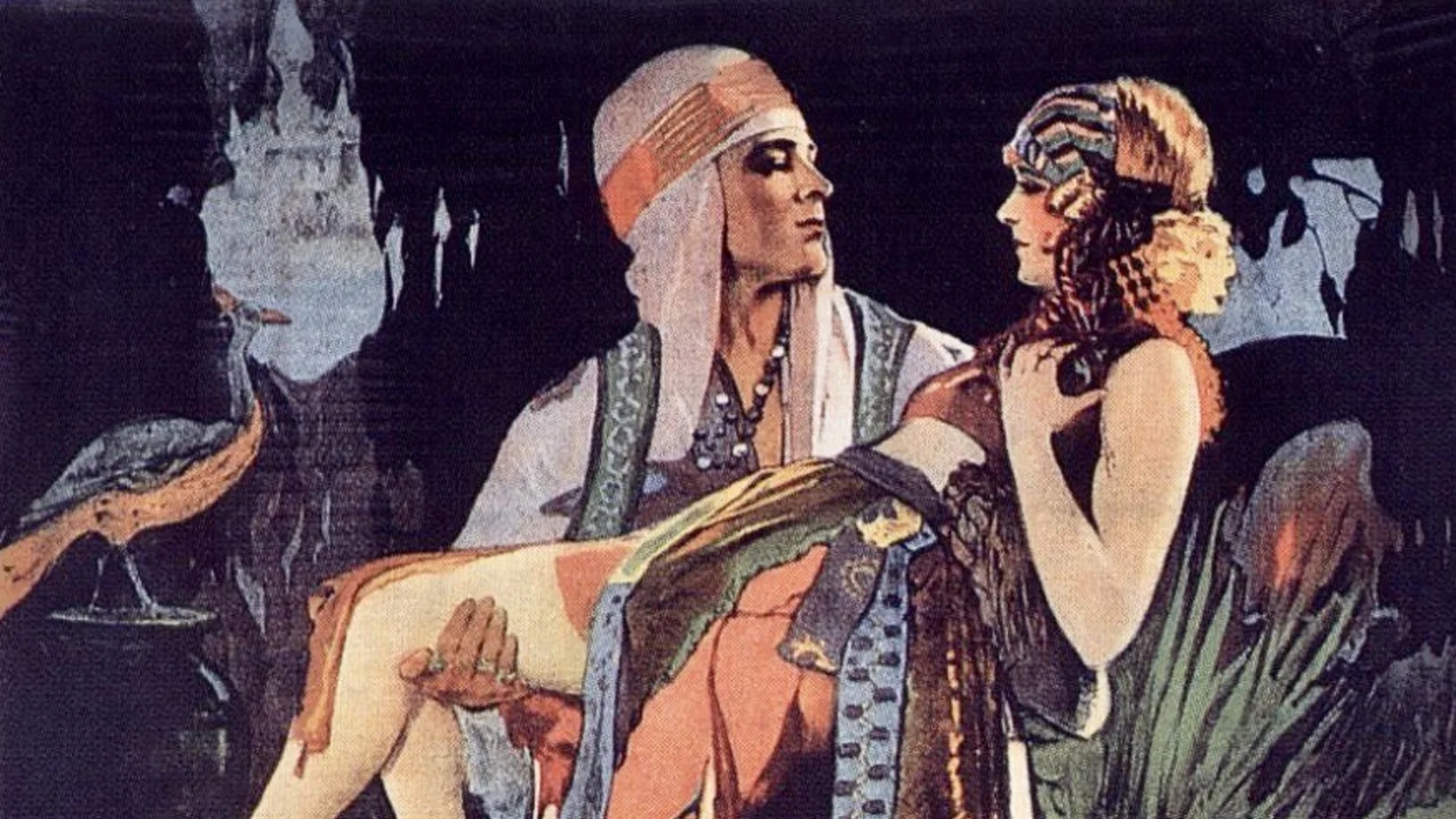 Rudolph Valentino, Vilma Bánky: Ausschnitt aus dem Filmplakat «The Son of the Sheik»