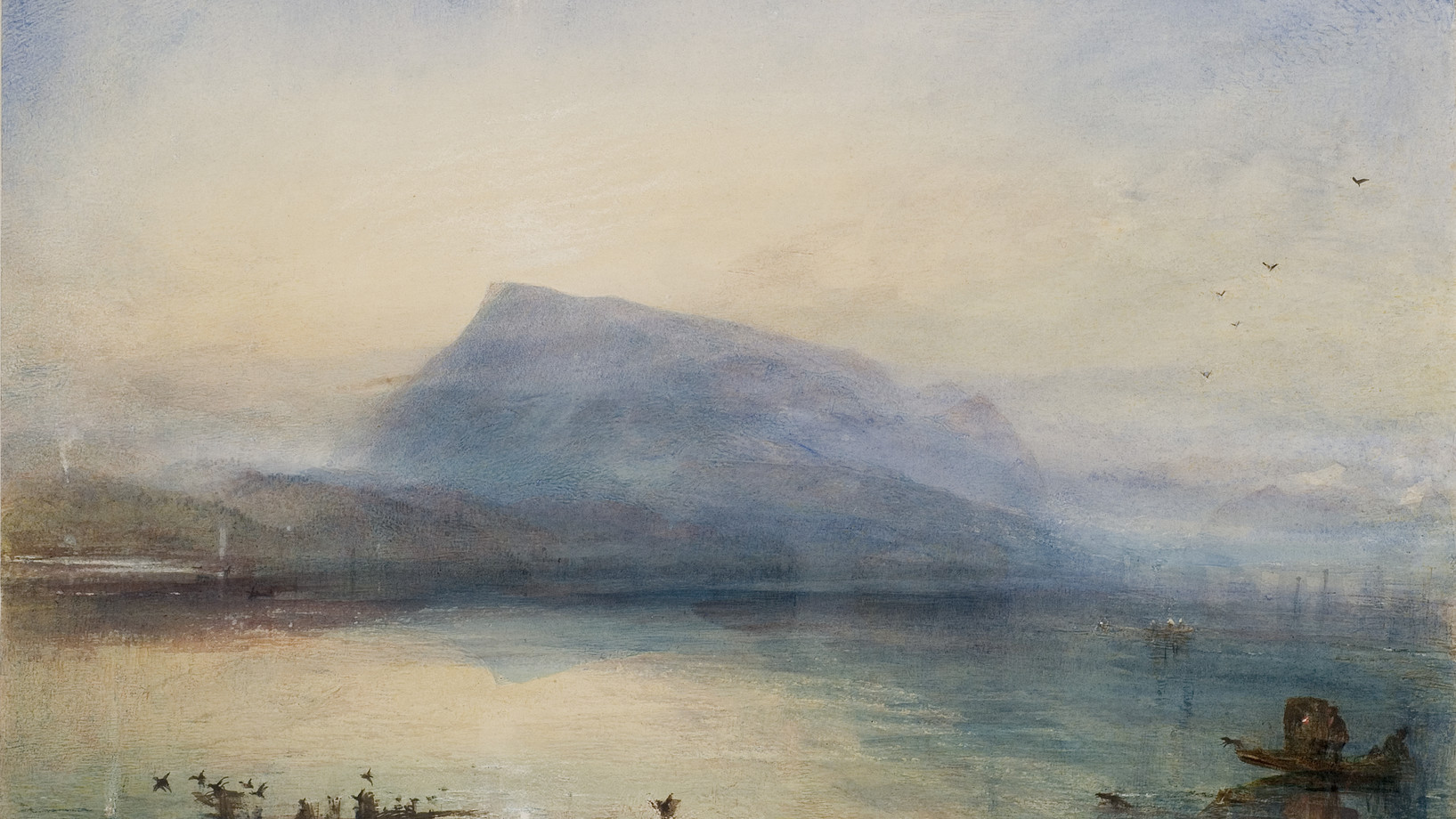 Joseph Mallord William Turner: The Blue Rigi, Sunrise, 1842, Aquarell auf Papier, 29.7 x 45 cm, © Tate, London, 2019