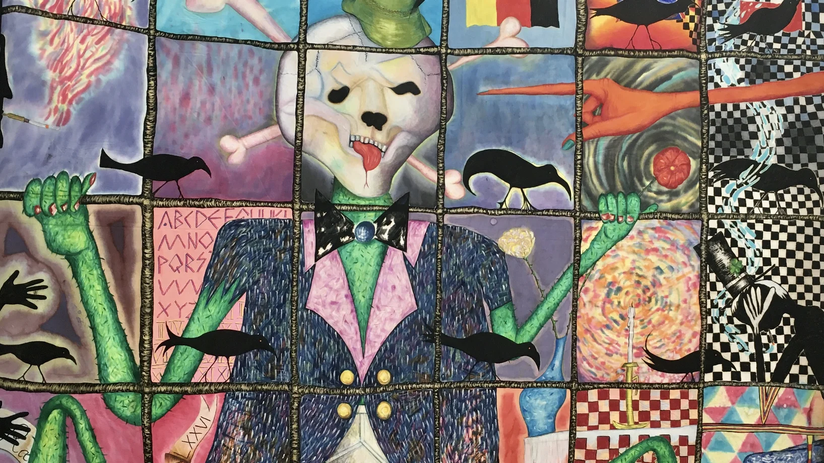 Jean Frédéric Schnyder:  Froschkönig. Öl und Wasserfarbe auf Stoff. 1976. Kunsthaus Zug